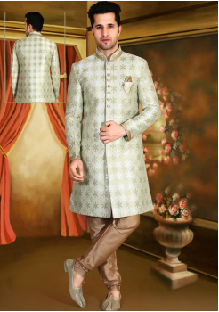 Off White Color Designer New Indo Western Sherwani